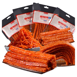 思乡山魔鬼辣条网红爆款辣丝辣片麻辣休闲小吃面筋怀旧零食变态辣