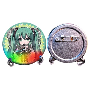 5个价58MM来图定制多种尺寸徽章吧唧底镭射效果详情有实物拍摄哦