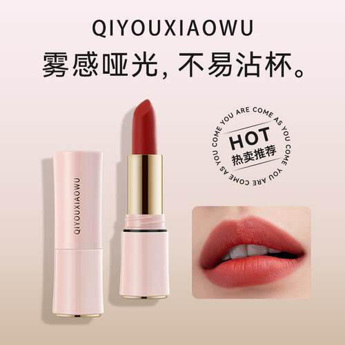 七柚小屋奢华柔雾不易沾杯不易掉色口红黄皮显白不掉色口红