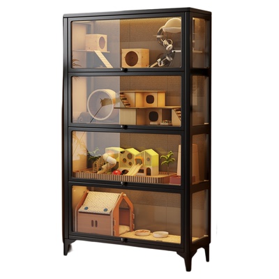 钢制仓鼠柜透明玻璃展示柜