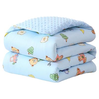 婴儿豆豆被儿童冬被幼儿园小被子小学生午睡盖被四季通用双面安抚