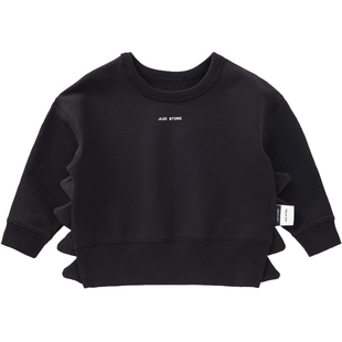 JUZI STORE童装棉卫衣毛圈动物鳄鱼上装长袖套头衫男女童1933041