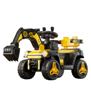 儿童挖掘机玩具车可坐人玩具女男孩遥控电动挖土机可坐工程车勾机