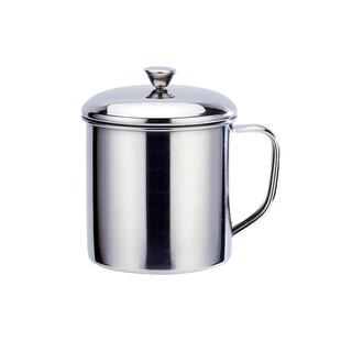 304不锈钢水杯子家用儿童幼儿园小口杯防摔喝水大容量茶缸带盖子