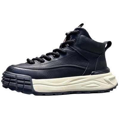 高帮男鞋秋冬新款保暖加绒厚底