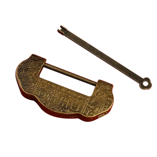 仿古锁头锁扣首饰木盒小锁中式复古迷你钥匙古代锁密码锁老式铜锁