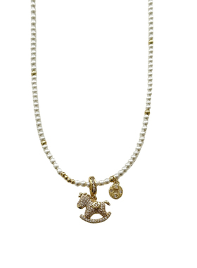 unbeaten2025年新款珍珠小马项链