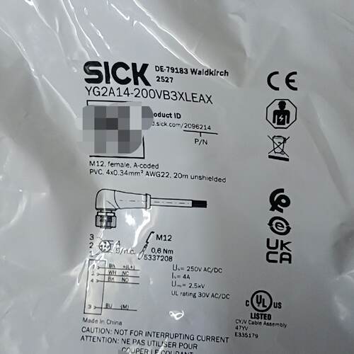 全新SICK西克YG2A14-200VB3XLEAX 订货号