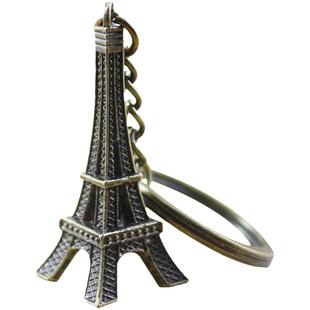 创意迷你埃菲尔铁塔自由女神像小钟楼钥匙扣挂件钥匙圈饰品金属