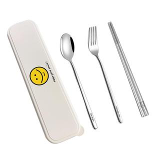316不锈钢勺子筷子叉子三件套装收纳304便携餐具成人外带学生外出