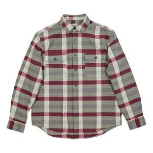 2024秋冬新款美式复古卡其红衬衫男上衣情侣潮牌休闲外套纯棉宽松