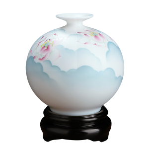 陈建瑞大师作品《荷韵》花瓶摆件