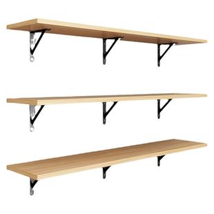 墙上置物架简易墙壁书架挂墙一字隔板悬空层板展示架壁挂式陈列架