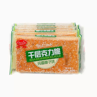 上海莱莎千层克力脆韧饼干松脆可口香浓椰子味饼代餐宵夜休闲零食
