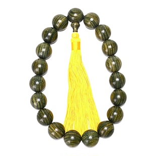 天然阿根廷绿檀手持念珠手串运转文玩檀香木佛珠车挂车载流苏配饰