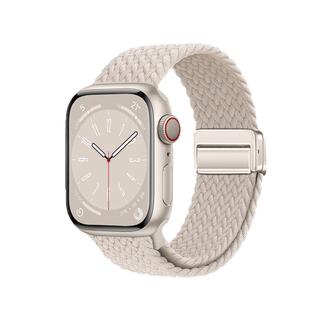 适用applewatchS10苹果手表回环式表带s9编织s8磁吸女款腕带ultra2表链新款尼龙编织iwatch10女士高级感原装