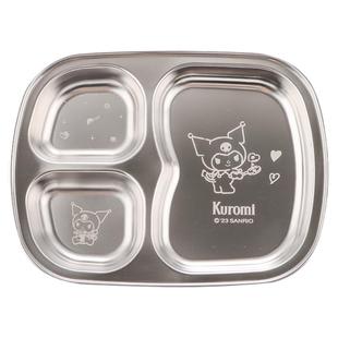 三丽鸥hellokitty减脂专用餐盘211健身减肥大人分格304不锈钢定量