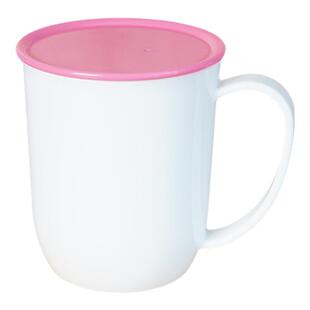 日本进口塑料水杯pp5喝水杯子带盖咖啡杯微波加热牛奶口杯马克杯