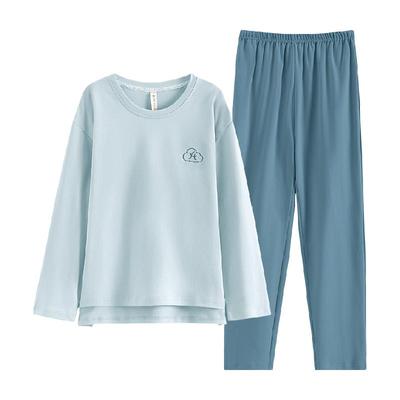 芬腾情侣纯棉春秋长袖睡衣女