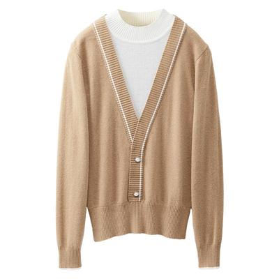 颜域短款百搭简约美拉德毛衣