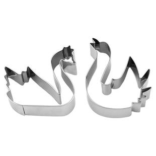 不锈钢天鹅压花神器果蔬雕刻模具按压成型天鹅盘饰模水果蔬菜压型