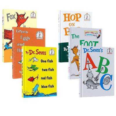 【自营】苏斯博士6册精装英文原版绘本Dr Seuss ABC/Hop on Pop/Fox in Socks/The Foot Book廖彩杏有声书单
