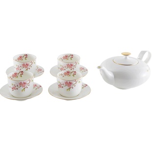 多样屋茶具套装家用简约小茶杯茶杯简约骨瓷陶瓷茶壶盖碗茶道