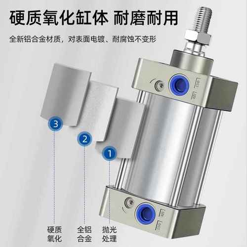 标准气缸大推力气动SC125/160/200x50X75X100x150x200X400-S带磁