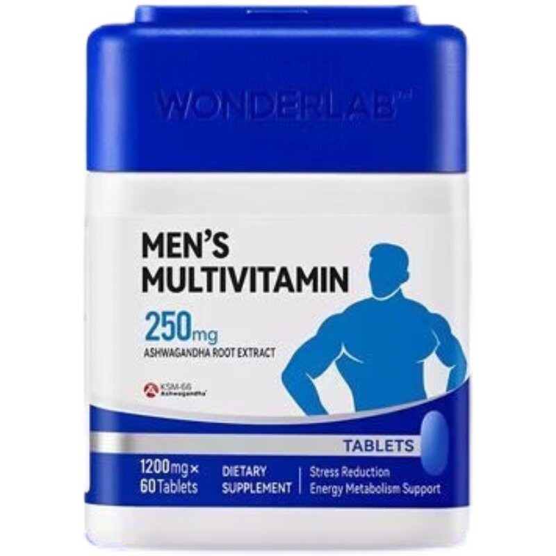 WonderLab男士多维片复合维生素B族补硒锌片南非醉茄男性官方正品