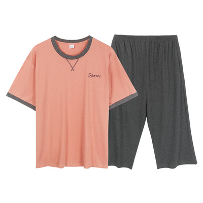 大码夏季短袖睡衣女士纯棉美基韵