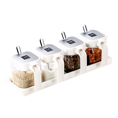 玻璃调料盒套装厨房家用分装瓶密封防潮调味瓶盐罐油壶收纳组合装