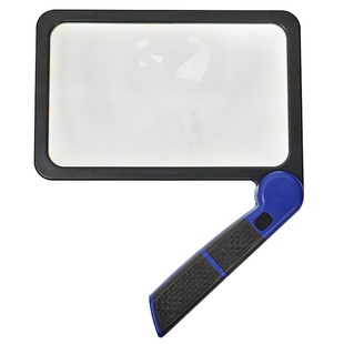 手持折叠放大镜带灯老年人阅读高清学生看读书专用便携菲涅尔透镜