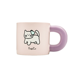 KKV酸糖小猫陶瓷杯系列高颜值家用女宿舍办公室咖啡牛奶喝水杯子