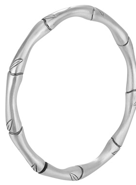 云南竹节韩版古典纯银手镯