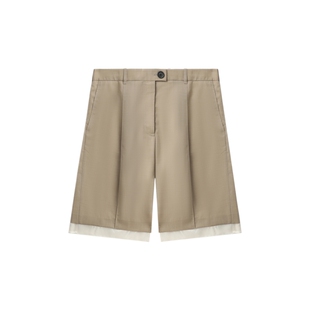 IT PETER DO男装百慕大短裤新款复古质感叠层直筒裤西裤0TALINMN