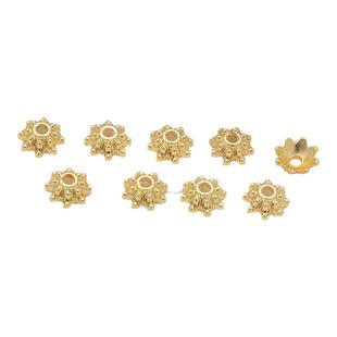 14K包金保色镀金银色多款花托帽托珠托垫隔片diy手链项链饰品配件