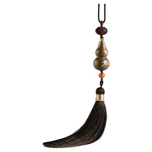 天然金丝檀木福禄葫芦汽车挂件出入平安高档后视镜车内挂饰情侣礼