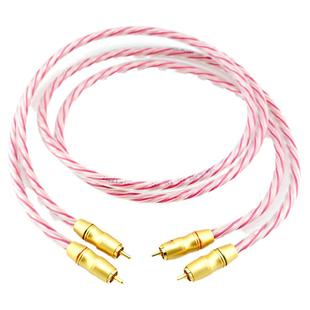 进口YBA（副牌）OCC单晶铜 双莲花音频线 紫铜莲花RCA信号线