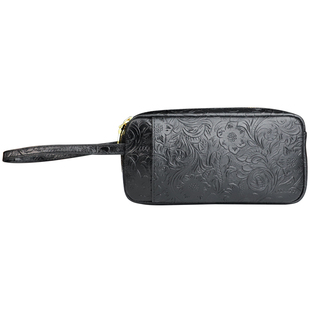 手工真皮男士手拿包大容量手抓包个性复古拉链钱包小收纳包手机包