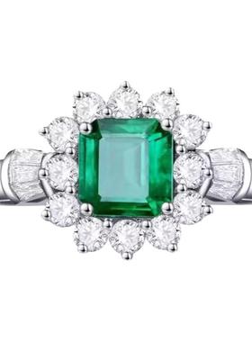 复古祖母绿宝石戒指潮新