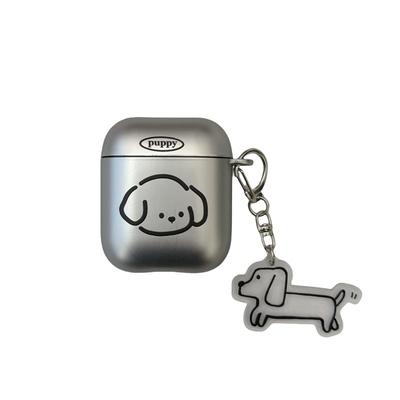 可爱线条猫咪小狗适用苹果耳机保护套airpods4无线蓝牙耳机壳pro1/2代airpodpro3代ipod耳机盒airpods3保护壳