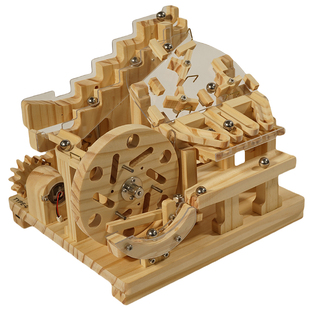 益智科普机械轨道滚珠玩具生日高端礼物摆件工艺DIY拼装模型积木
