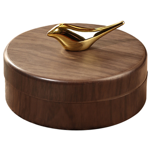 中古风带盖烟灰缸防飞灰不锈钢家用灰缸仿古客厅卧室茶几北欧复古