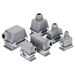 重载连接器HE-6芯10P/16针24/32位8芯矩形热流道防水航空插头插座