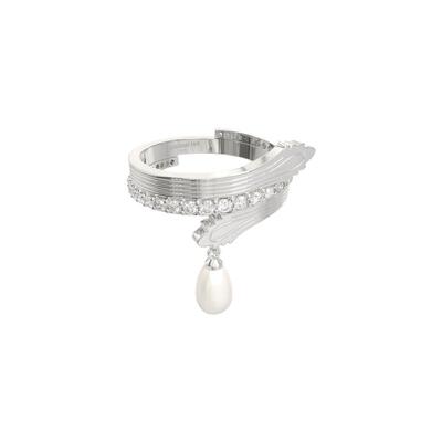 Mouhooland/暮后之地拥抱之翼戒指925银食指戒情侣款指环小众设计