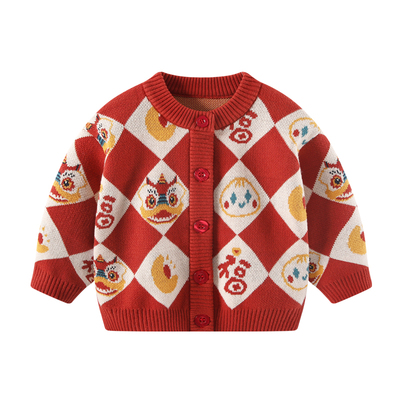 婴儿毛衣外套加厚针织衫