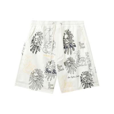 BAPE字母刺绣休闲短裤