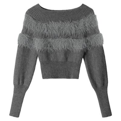 从未提起修身短款显瘦女毛衣潮