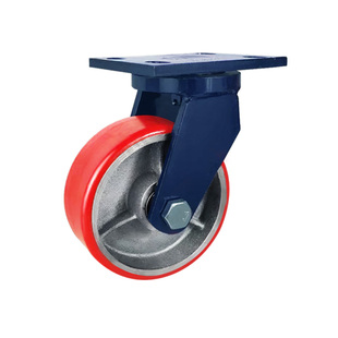 超重型脚轮万向轮4寸5寸6寸8寸铁芯pu轮聚氨酯脚轮工业轮承重脚轮