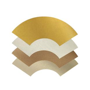 仿绢纸扇形扇面熟宣泥金仿古空白镜片工笔国画小楷书法专用纸宣纸